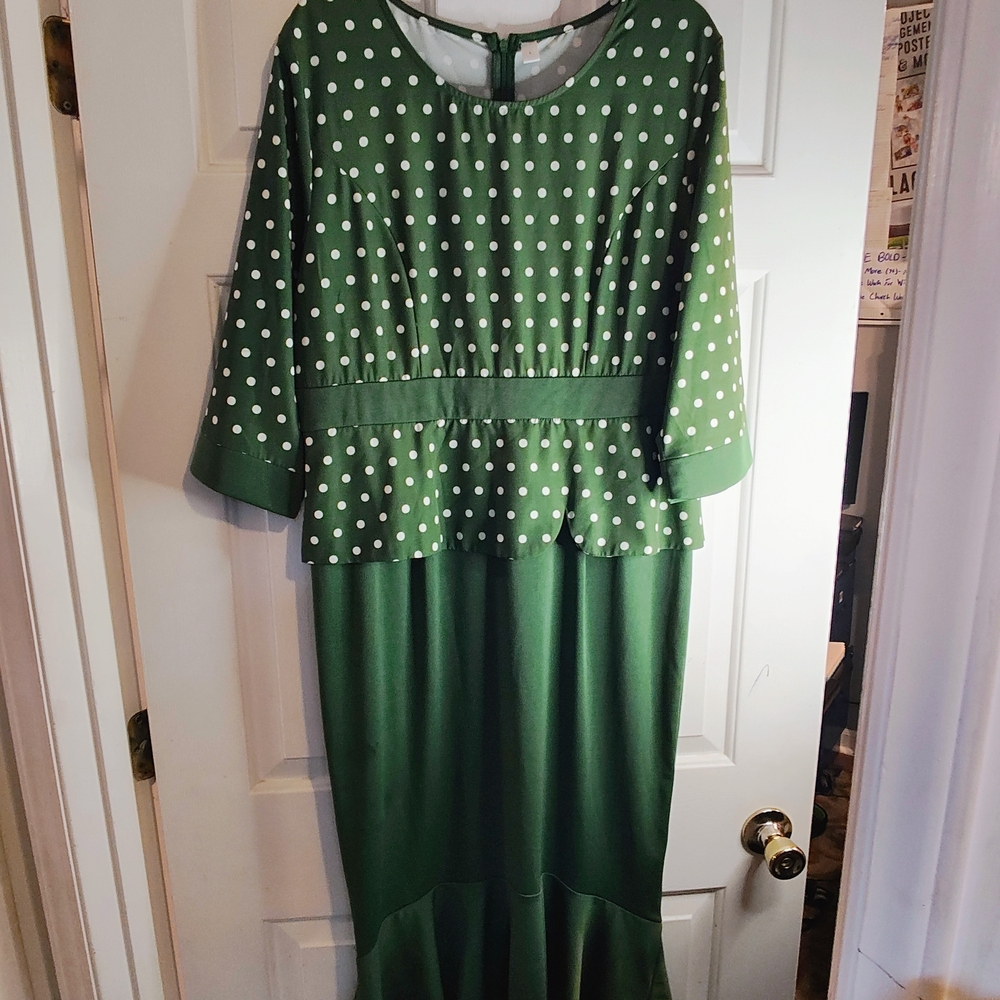 Green Polka Dot Dress